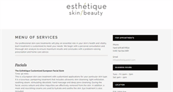 Desktop Screenshot of esthetiqueskin.com